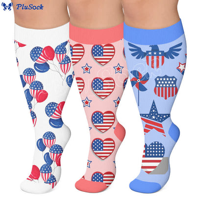 Plus Size Free America Compression Socks - image 0