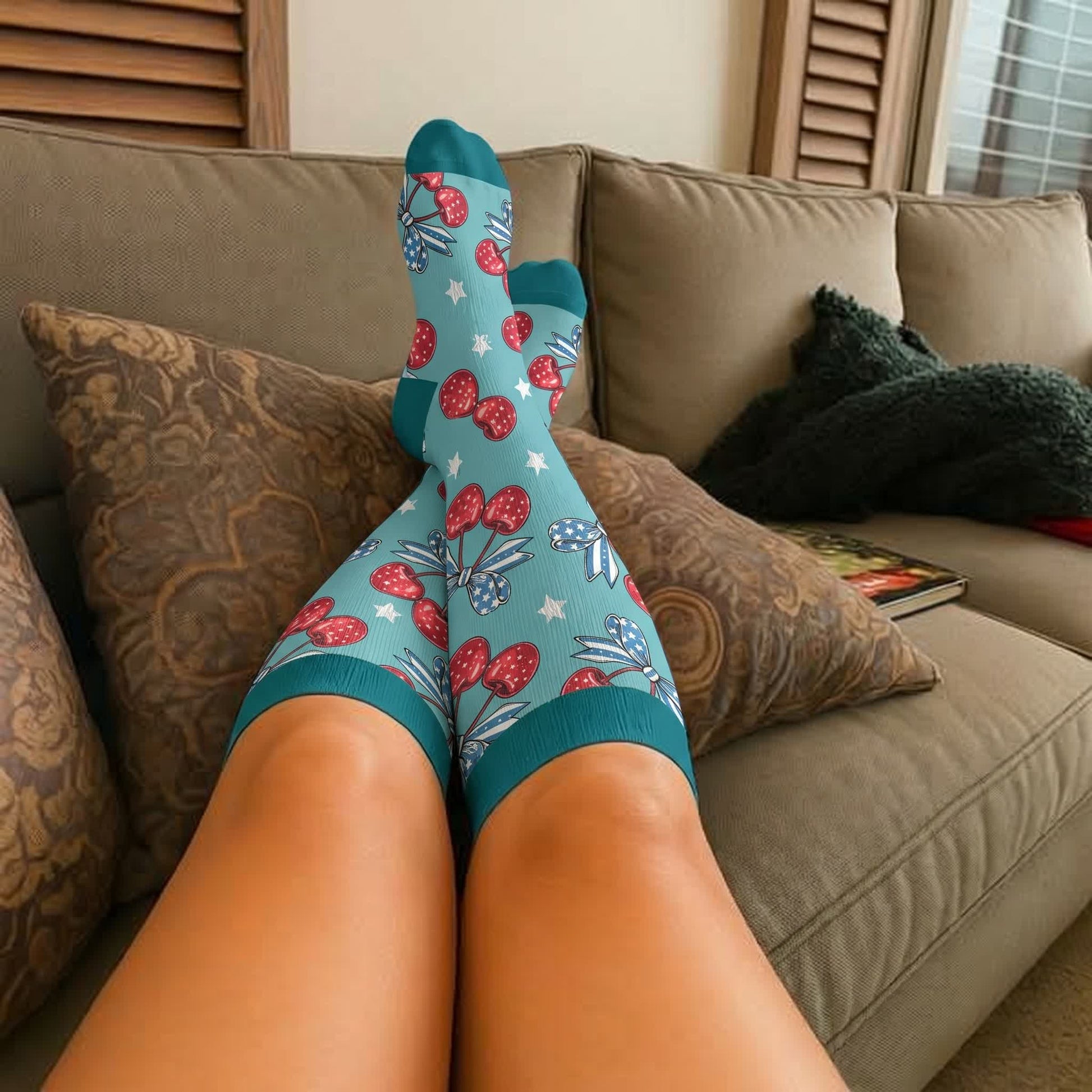 Plus Size Independence Day Compression Socks - image 3