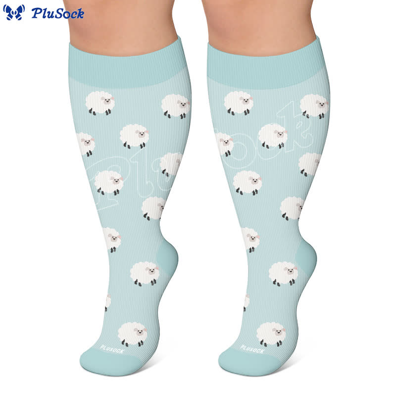 Plus Size Sheep Dog Rabbit Compression Socks - image 6