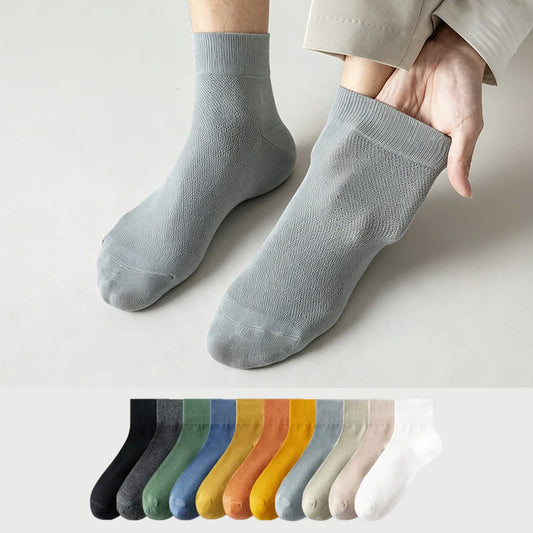 Cotton Breathable Quarter Socks(6 Pairs) - image 0