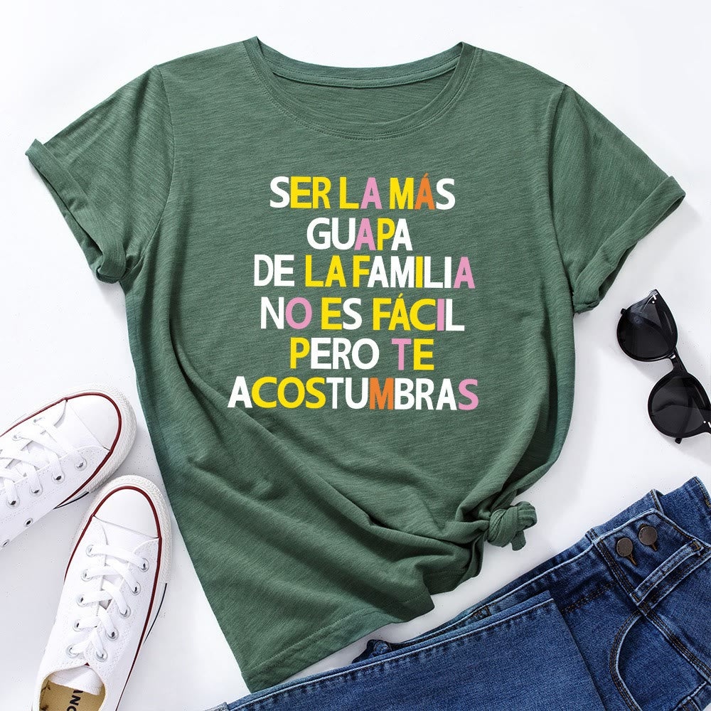 Plus Size Creative Letter Print T-shirt - Army Green - 5XL - image 5