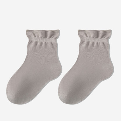 Casual Solid Color Sleep Socks(3 Pairs) - Grey - EU35-39(US2-6) - image 5