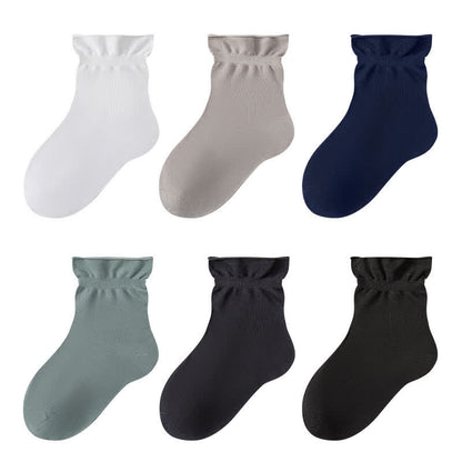 Casual Solid Color Sleep Socks(3 Pairs) - image 3