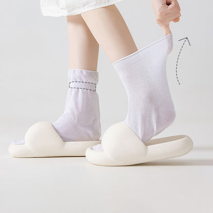 Casual Solid Color Sleep Socks(3 Pairs) - image 1