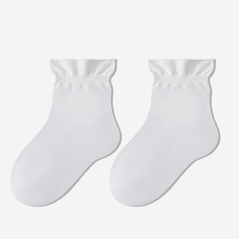 Casual Solid Color Sleep Socks(3 Pairs) - White - EU35-39(US2-6) - image 4