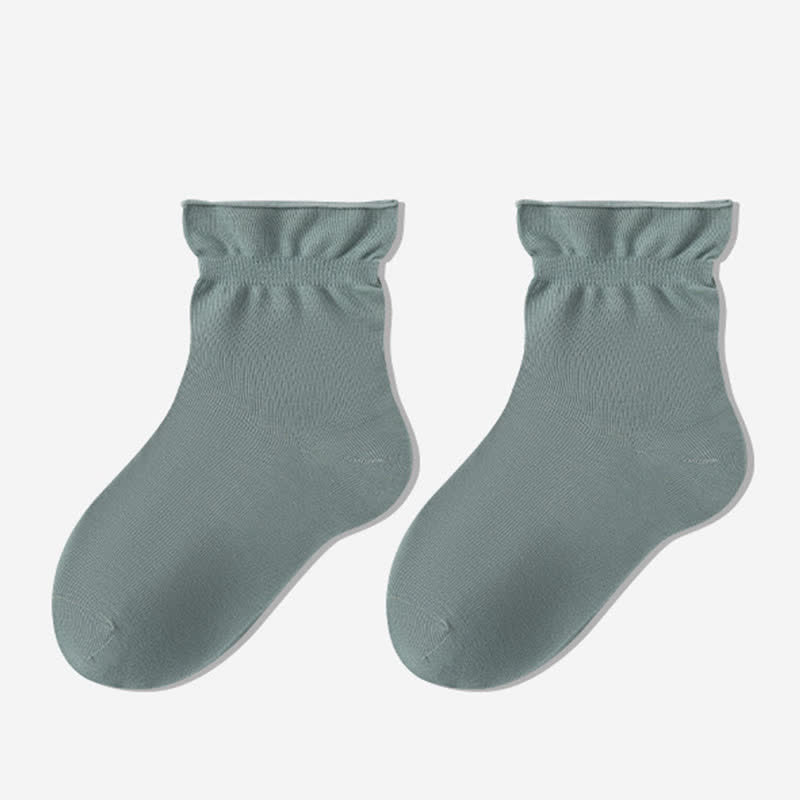 Casual Solid Color Sleep Socks(3 Pairs) - Green - EU35-39(US2-6) - image 7
