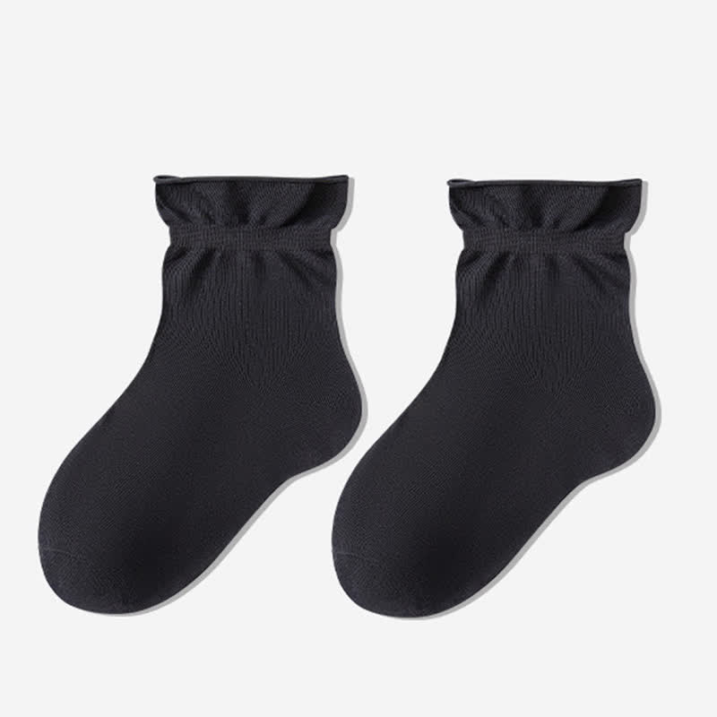 Casual Solid Color Sleep Socks(3 Pairs) - Dark Grey - EU35-39(US2-6) - image 9