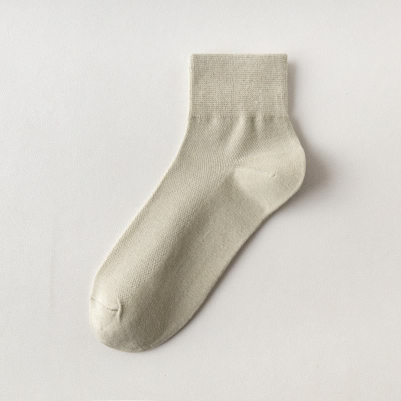 Cotton Breathable Quarter Socks(6 Pairs) - Light Green - EU45-50(US11-15) - image 22