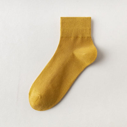 Cotton Breathable Quarter Socks(6 Pairs) - Caramel - EU45-50(US11-15) - image 18