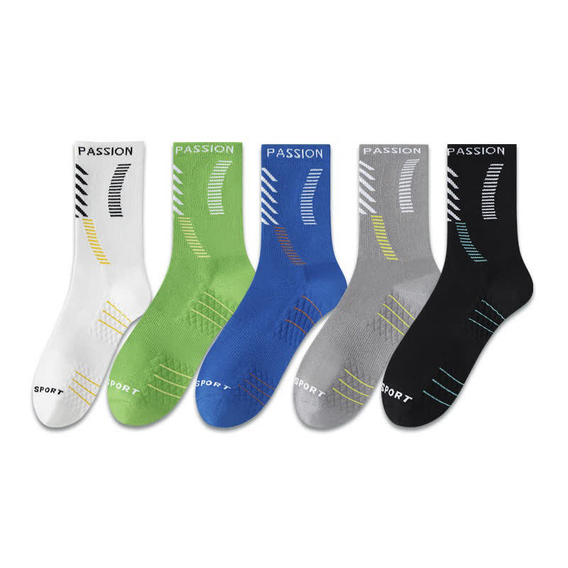Passion Sport Quarter Socks (5 Pairs) - Multicolor - EU38-44(US5-10) - image 3