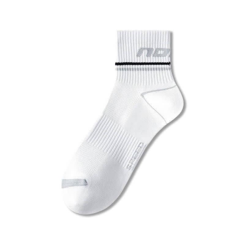 Sport Mesh Cushion Quarter Socks(5 Pairs) - White - EU38-44(US5-10) - image 2