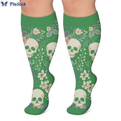Plus Size Skull Vine Compression Socks - image 5