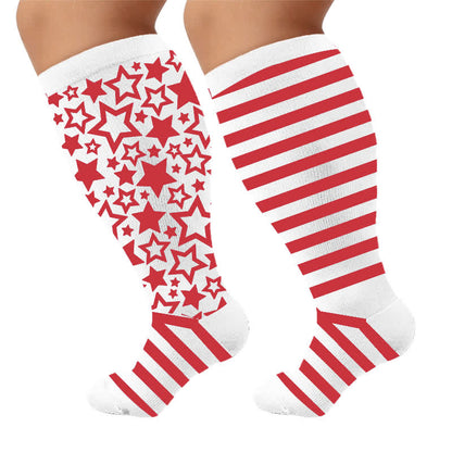 Plus Size Star Stripe Compression Socks - image 10