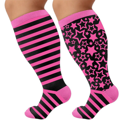 Plus Size Star Stripe Compression Socks - image 9