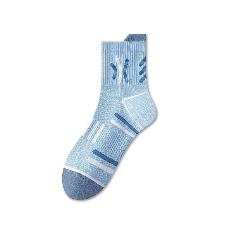 Cotton Sport Quarter Socks(5 Pairs) - Blue - EU38-44(US5-10) - image 5