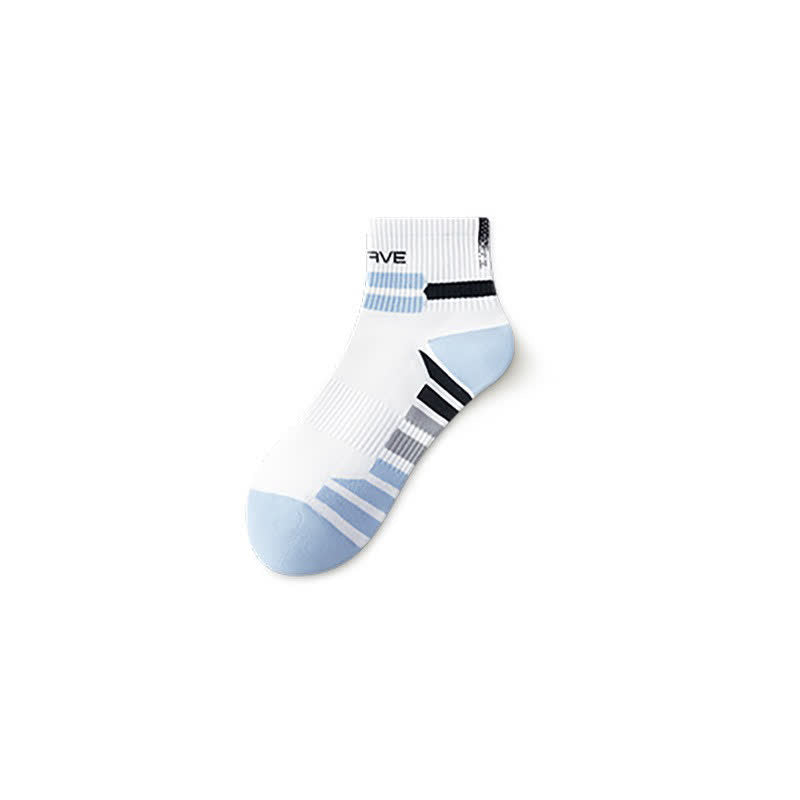 Brave Ribbed Sport Quarter Socks(5 Pairs) - White - EU38-44(US5-10) - image 3