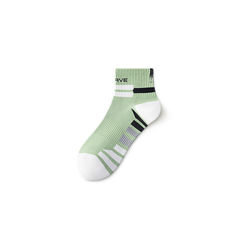 Brave Ribbed Sport Quarter Socks(5 Pairs) - Green - EU38-44(US5-10) - image 2