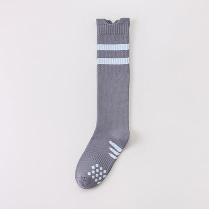 Geometric Colorblock Compression Socks(3 Pairs) - Dark Grey - EU36-40(US3-7) - image 5