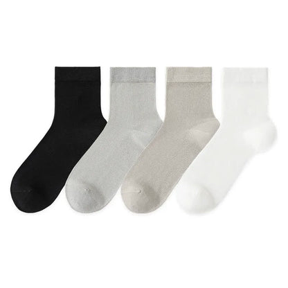 Silk Soft Casual Quarter Socks (4 Pairs) - Multicolor - EU38-45(US5-11) - image 6