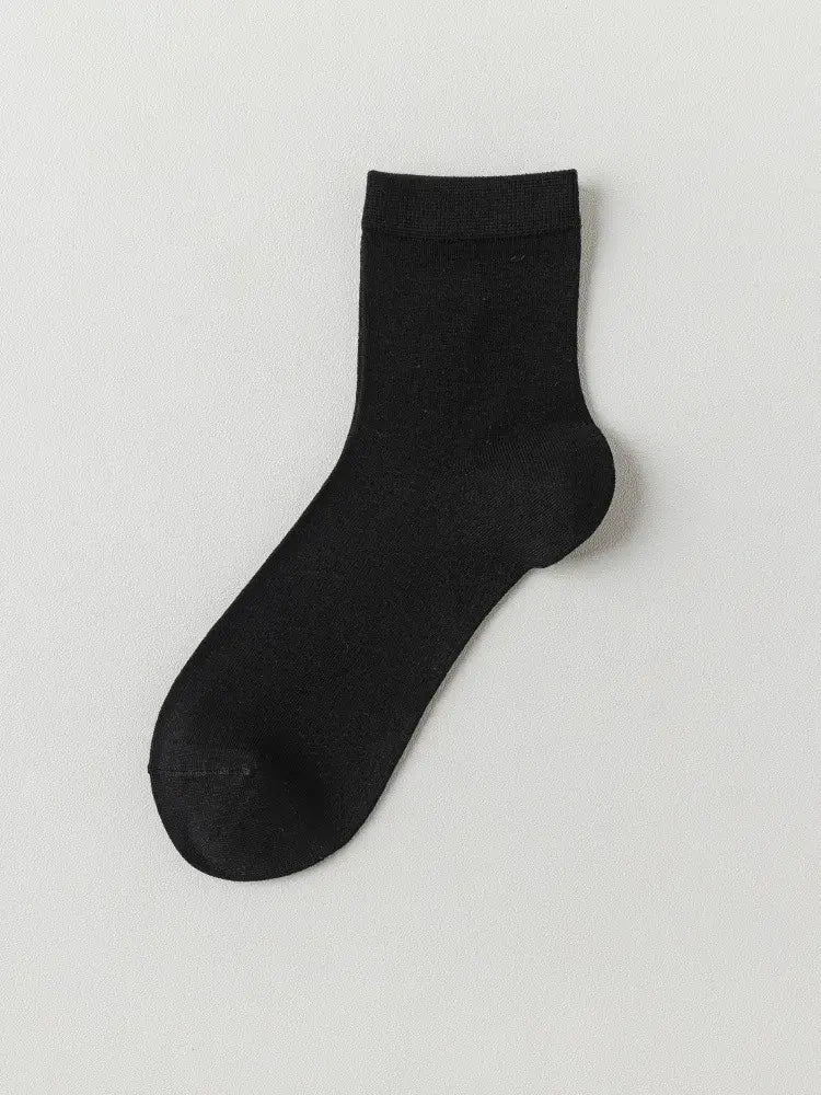 Silk Soft Casual Quarter Socks (4 Pairs) - Black - EU38-45(US5-11) - image 2