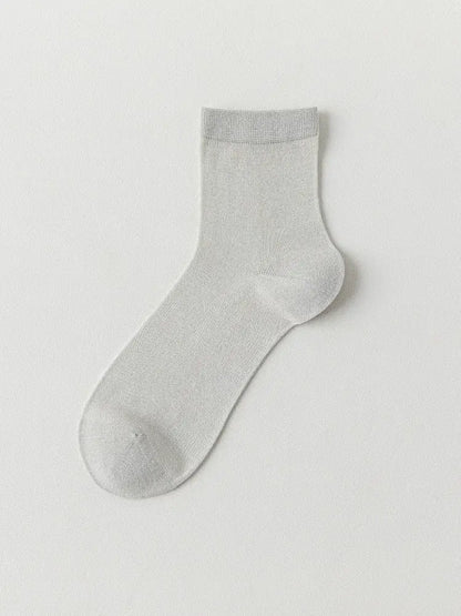 Silk Soft Casual Quarter Socks (4 Pairs) - Grey - EU38-45(US5-11) - image 4