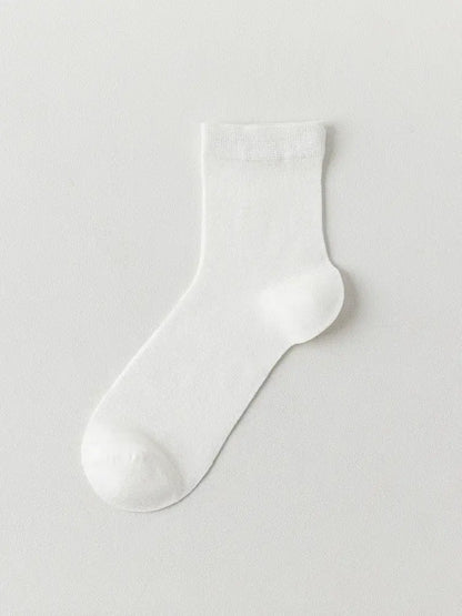 Silk Soft Casual Quarter Socks (4 Pairs) - White - EU38-45(US5-11) - image 5