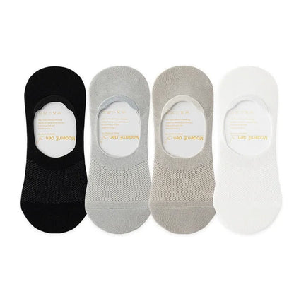 Silk Invisible Loafer No Show Socks (4 Pairs) - Multicolor - EU38-45(US5-11) - image 1