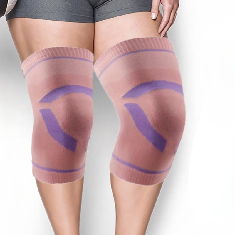Breathable Knit Knee Brace - Pink - 5XL/6XL - image 1