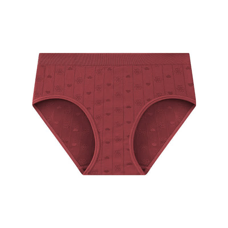 Seamless Ribbed High Waist Panty(3 Packs) - Wine - XL - image 5