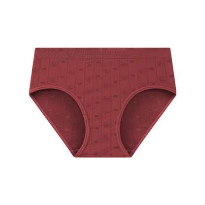 Seamless Ribbed High Waist Panty(3 Packs) - Wine - XL - image 5