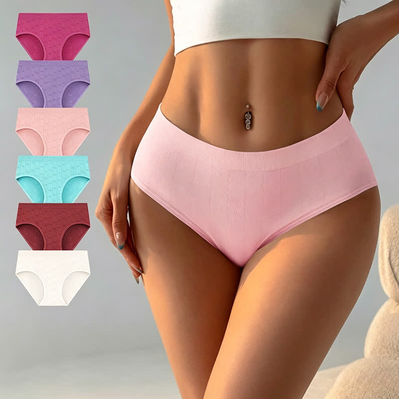 Seamless Ribbed High Waist Panty(3 Packs) - image 0