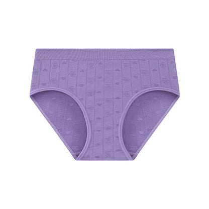 Seamless Ribbed High Waist Panty(3 Packs) - Purple - XL - image 4