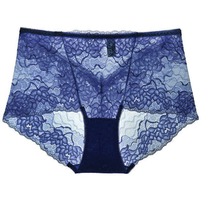 Floral Lace Low Rise Panty(3 Packs) - Dark Blue - 2XL - image 6