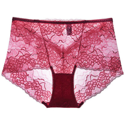 Floral Lace Low Rise Panty(3 Packs) - Wine - 2XL - image 5