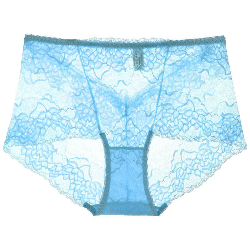 Floral Lace Low Rise Panty(3 Packs) - Sky Blue - 2XL - image 8