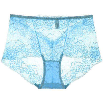 Floral Lace Low Rise Panty(3 Packs) - Sky Blue - 2XL - image 8