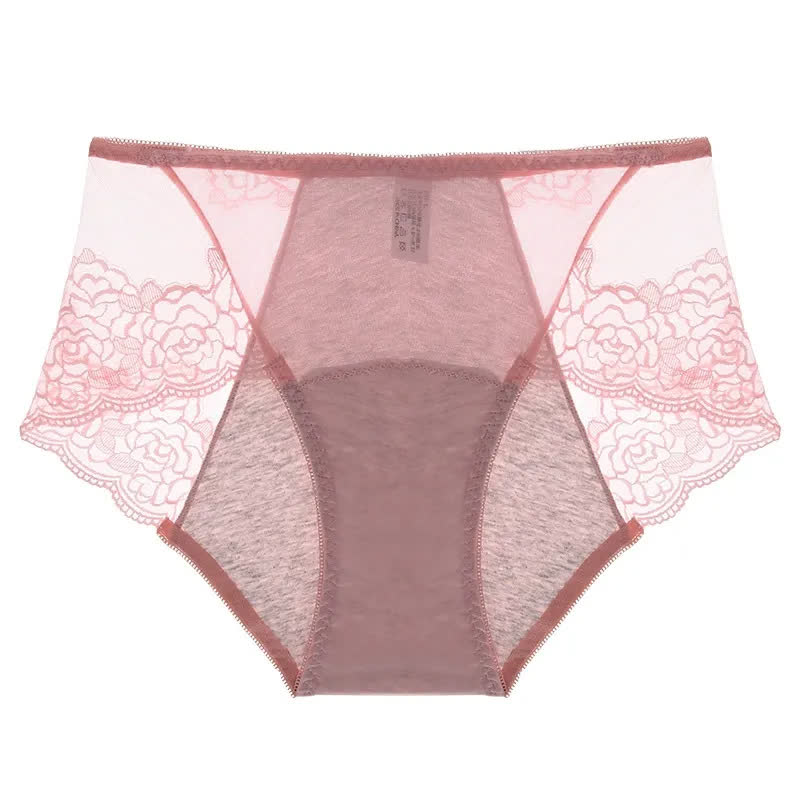 High Waist Lace Control Panty(3 Packs) - Pink - 3XL - image 3
