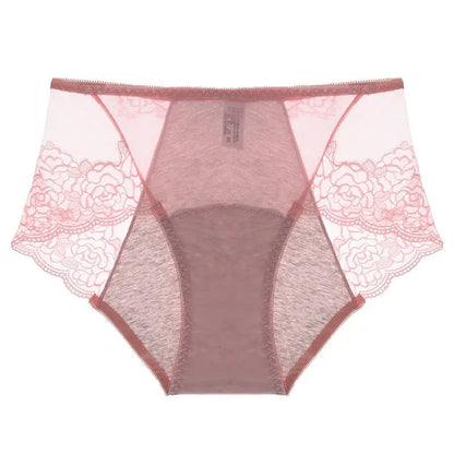 High Waist Lace Control Panty(3 Packs) - Pink - 3XL - image 3