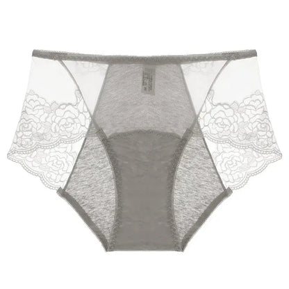 High Waist Lace Control Panty(3 Packs) - Grey - 3XL - image 4