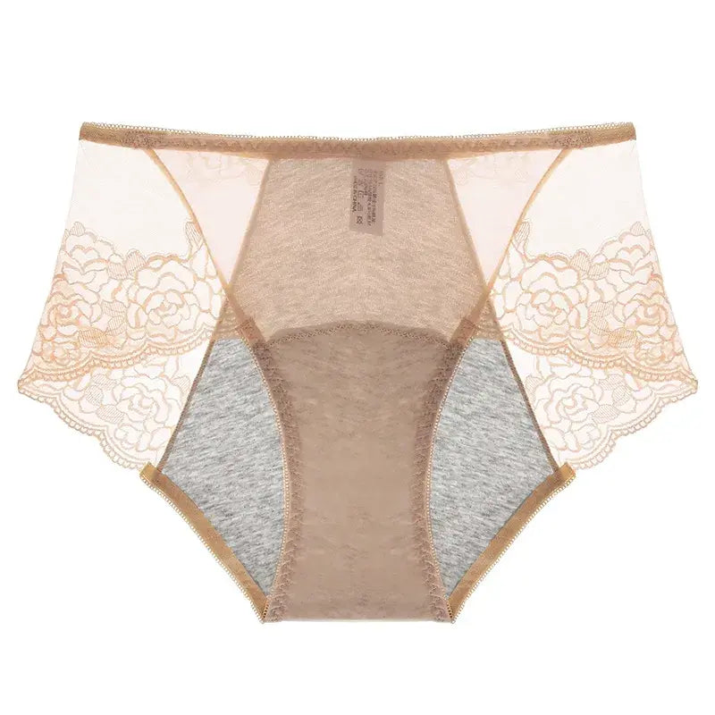 High Waist Lace Control Panty(3 Packs) - Apricot - 3XL - image 5