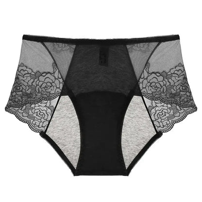 High Waist Lace Control Panty(3 Packs) - Black - 3XL - image 8