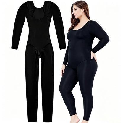 Seamless Sculpting Bodysuit - Black - 4XL - image 2