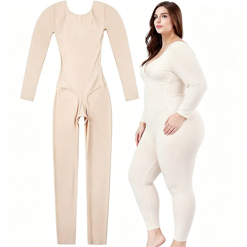Seamless Sculpting Bodysuit - Apricot - 4XL - image 3