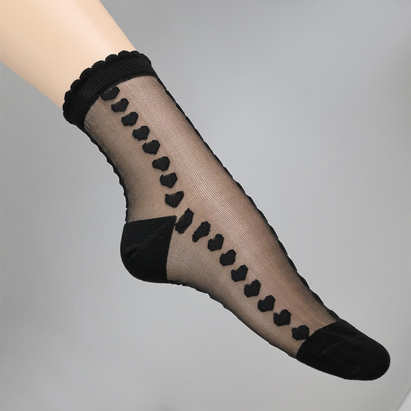 Sheer Heart Quarter Socks(4 Pairs) - image 4