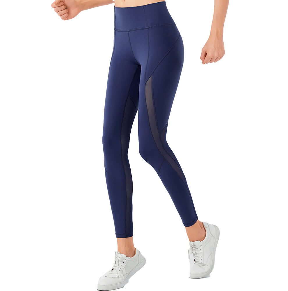 Plusock Sculpt Mesh Yoga Leggings - Blue - XL - image 1