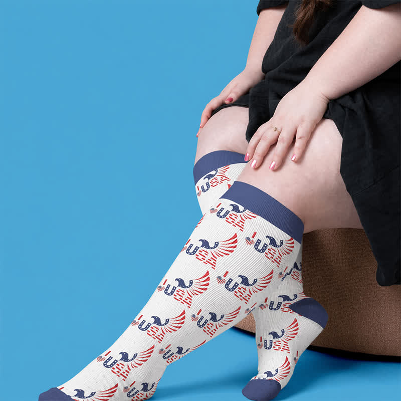Plus Size Flag Colors Compression Socks - image 3