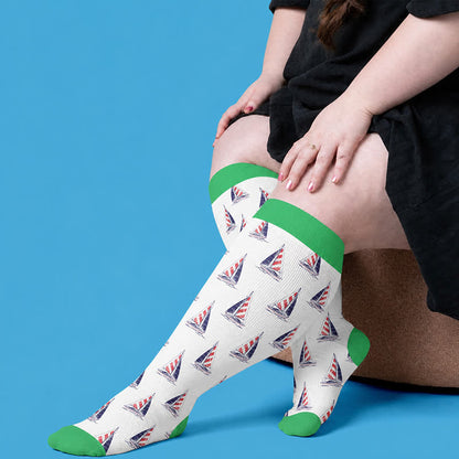 Plus Size Flag Colors Compression Socks - image 1