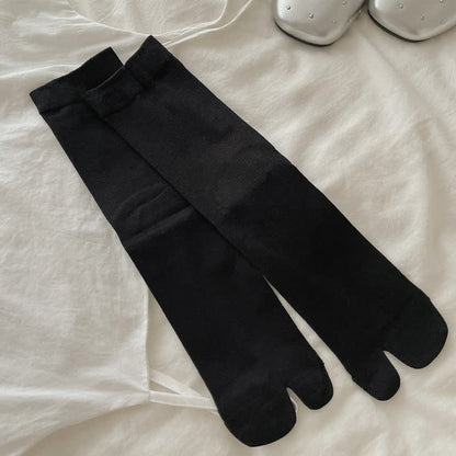Silky Breathable Tabi Quarter Socks(6 Pairs) - Black - EU36-40(US3-7) - image 7