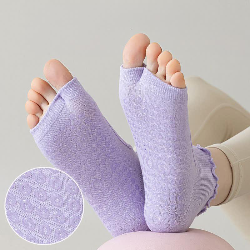 Cotton Open Toe Grip Socks(5 Pairs) - image 4