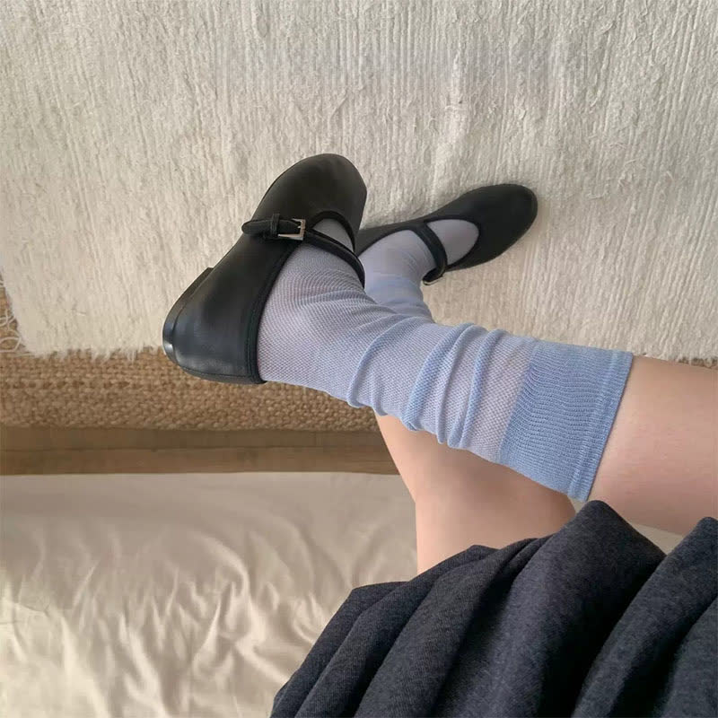 Plusock Japanese Cotton Tabi Quarter Socks(4 Pairs) - Blue - EU37-40(US4-7) - image 2
